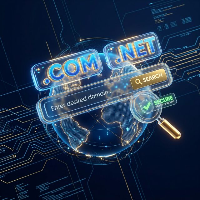 Premium domain registration illustration